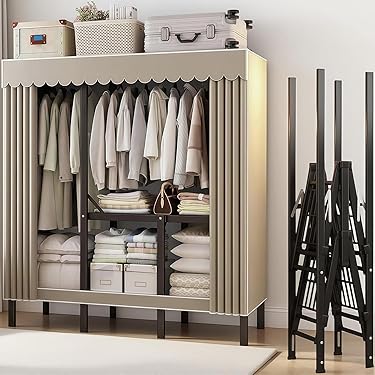 新品⭐︎大容量ワードローブ　クローゼット☆グレー arbre アーブル ワードローブ 幅600 奥行443 高さ1800 MKAB-0618LC-GRW